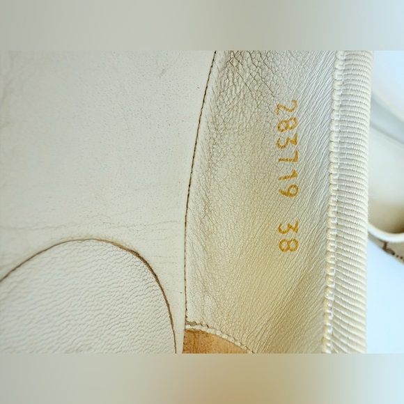 Gucci Brown white bow embellished Canvas GG supreme ballet flats EU 38 - Picture 4 of 7